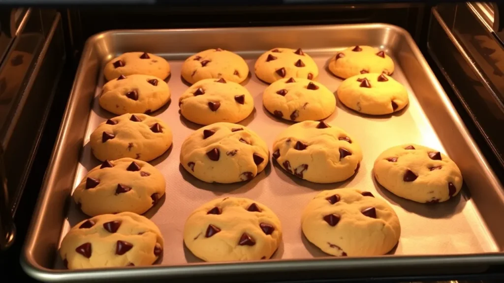 Cuisson cookies au chocolat