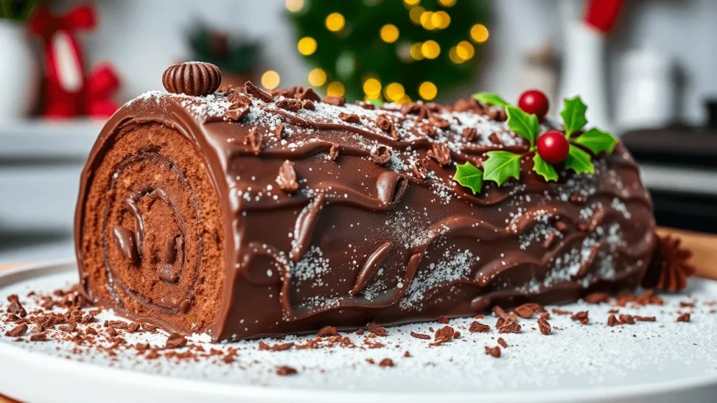 Bûche au chocolat ultra-fondante