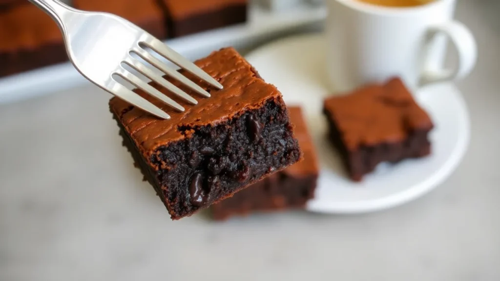 Dégustation du brownie au chocolat