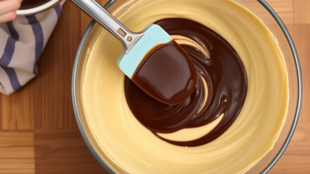 Incorporer le chocolat fondu